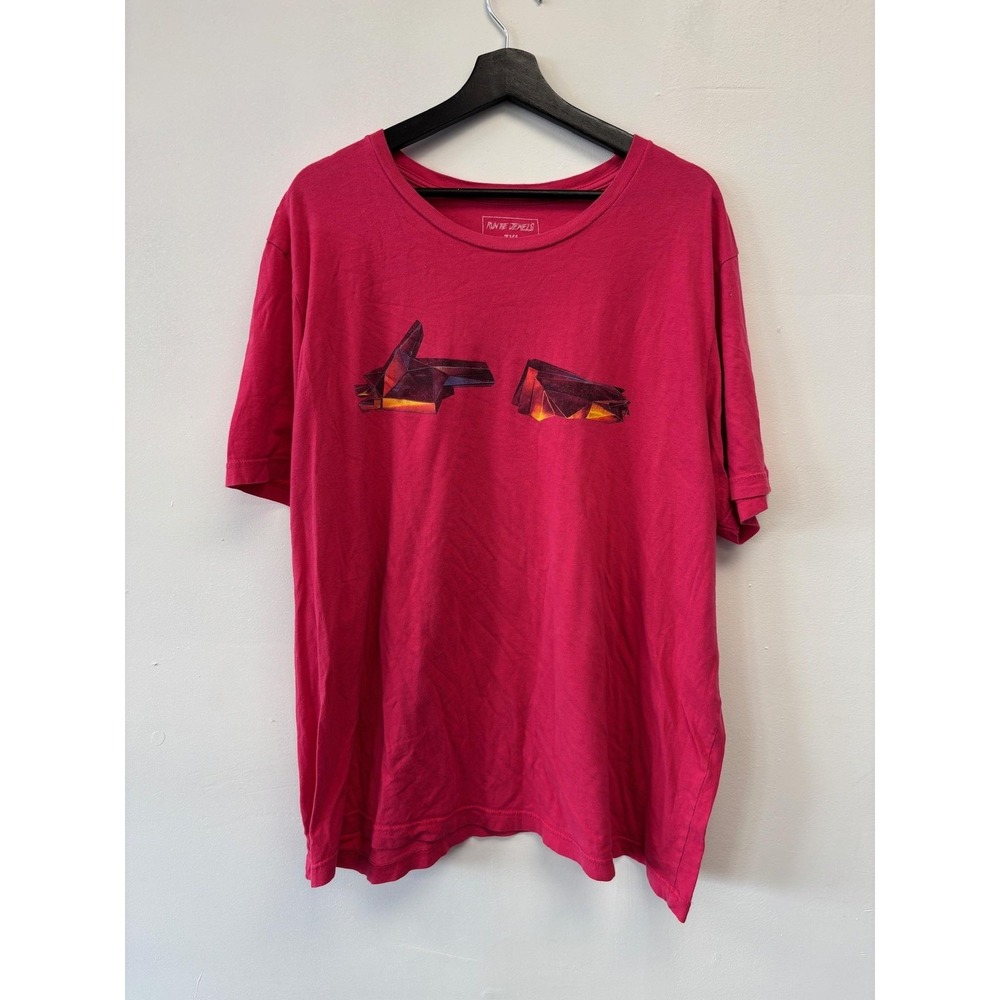 Run The Jewels Shirt Mens 2XL Pink Graphic Hip‎ Hop Rap Band Tee Concert Tour